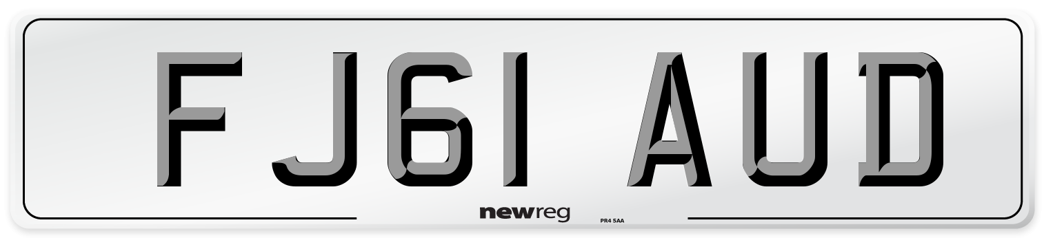 FJ61 AUD Number Plate from New Reg